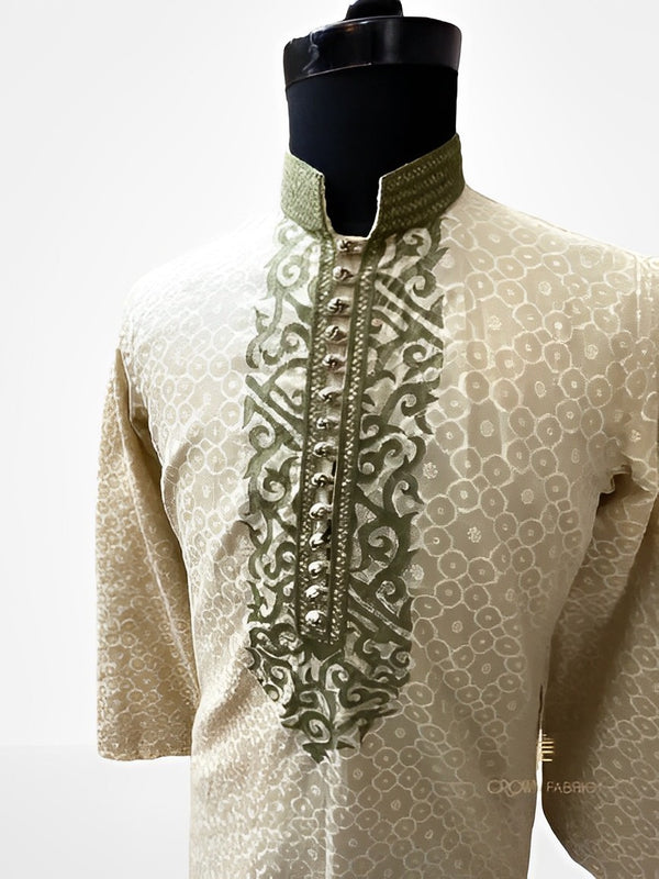 unstitched fabric for kurta - CROWN FABRIC